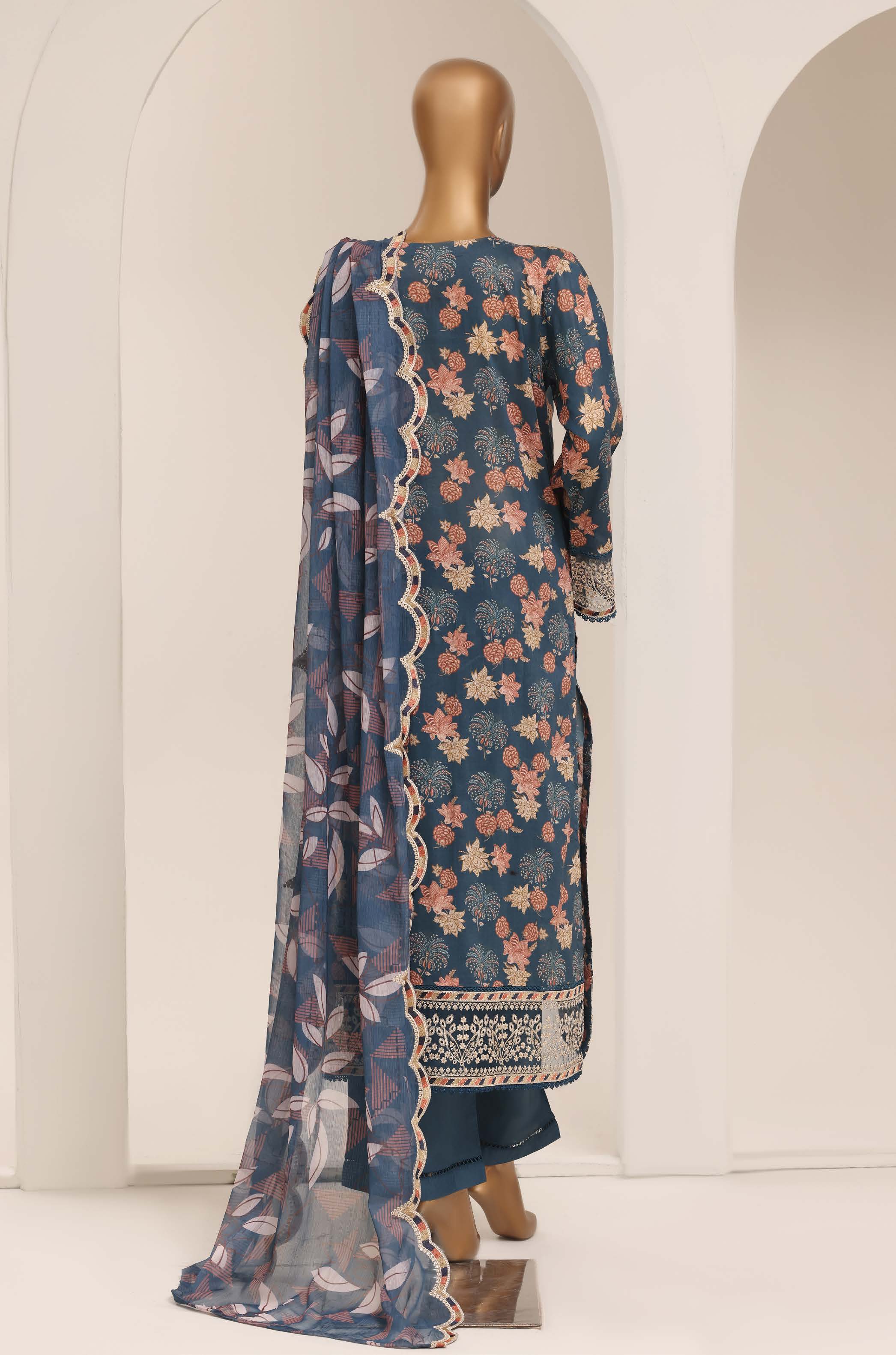 Sadabahar Luxury Lawn Festive Signature Heavy Embroidered With Digital Chiffon Embroidered Dupatta 3 Piece stitched Ready To Wear Collection 2026 D-10