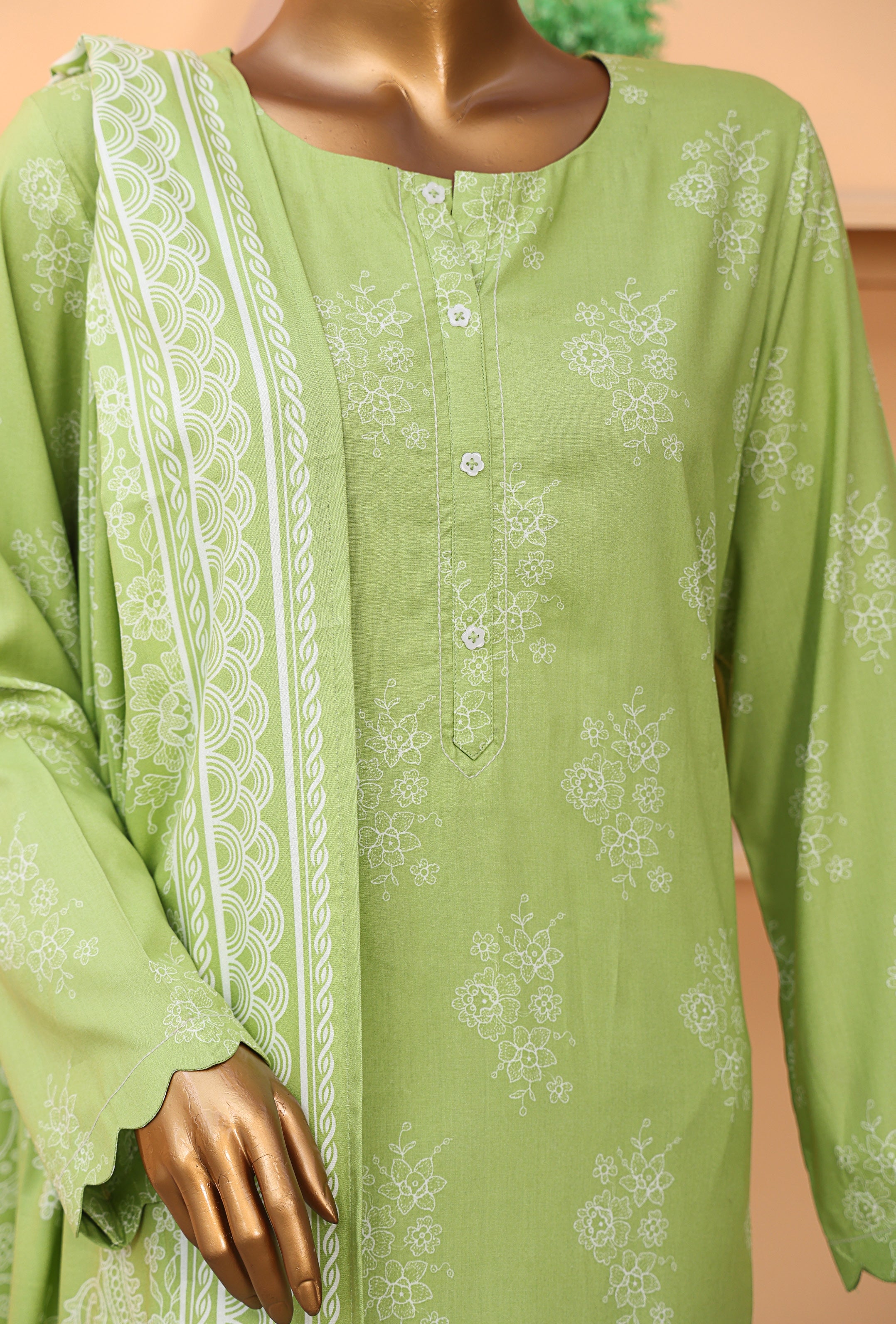 HZ Textile Unstitched Full Suit Linen Wintry Vol-4 Collection 25 D-08