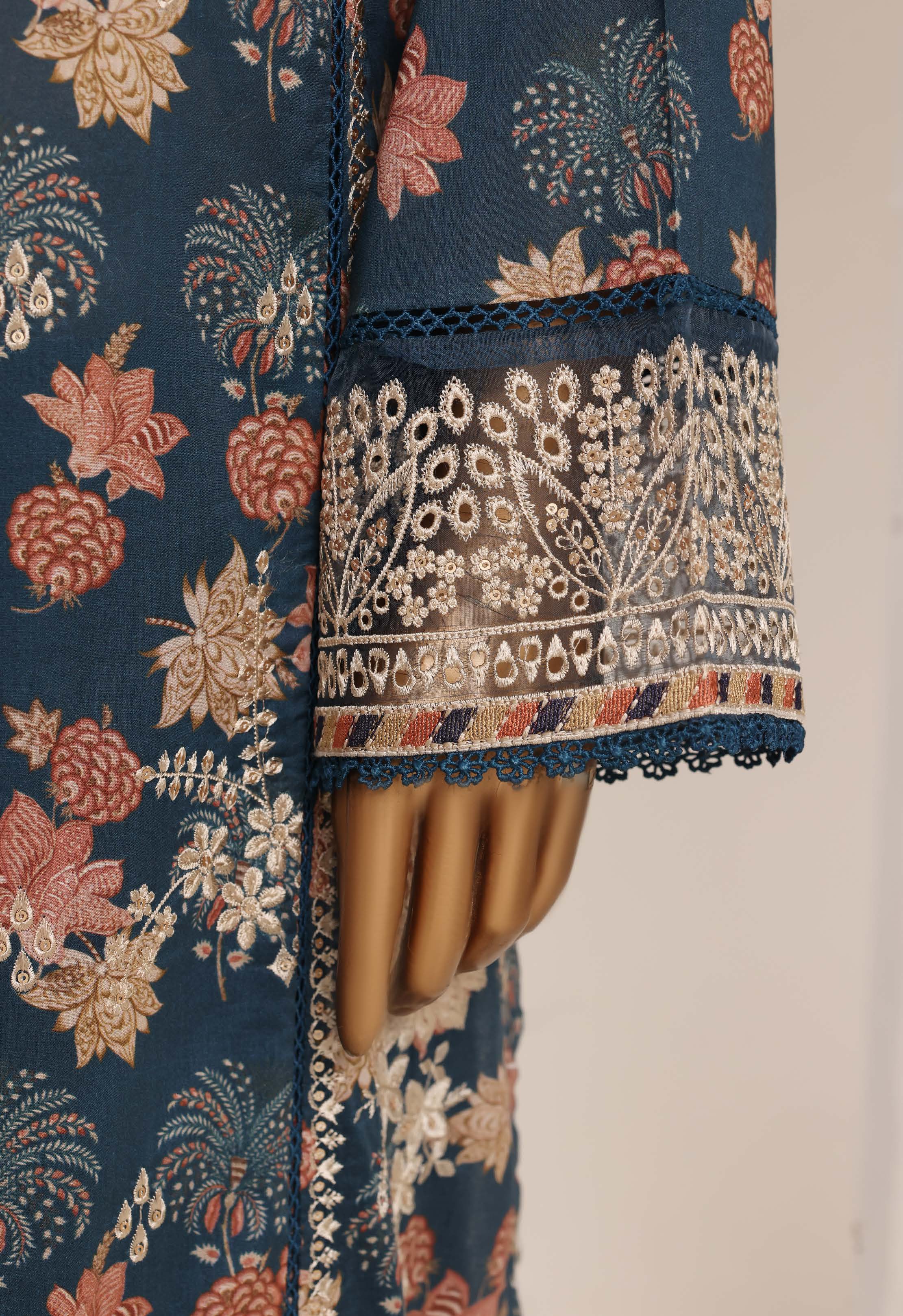 Sadabahar Luxury Lawn Festive Signature Heavy Embroidered With Digital Chiffon Embroidered Dupatta 3 Piece stitched Ready To Wear Collection 2026 D-10