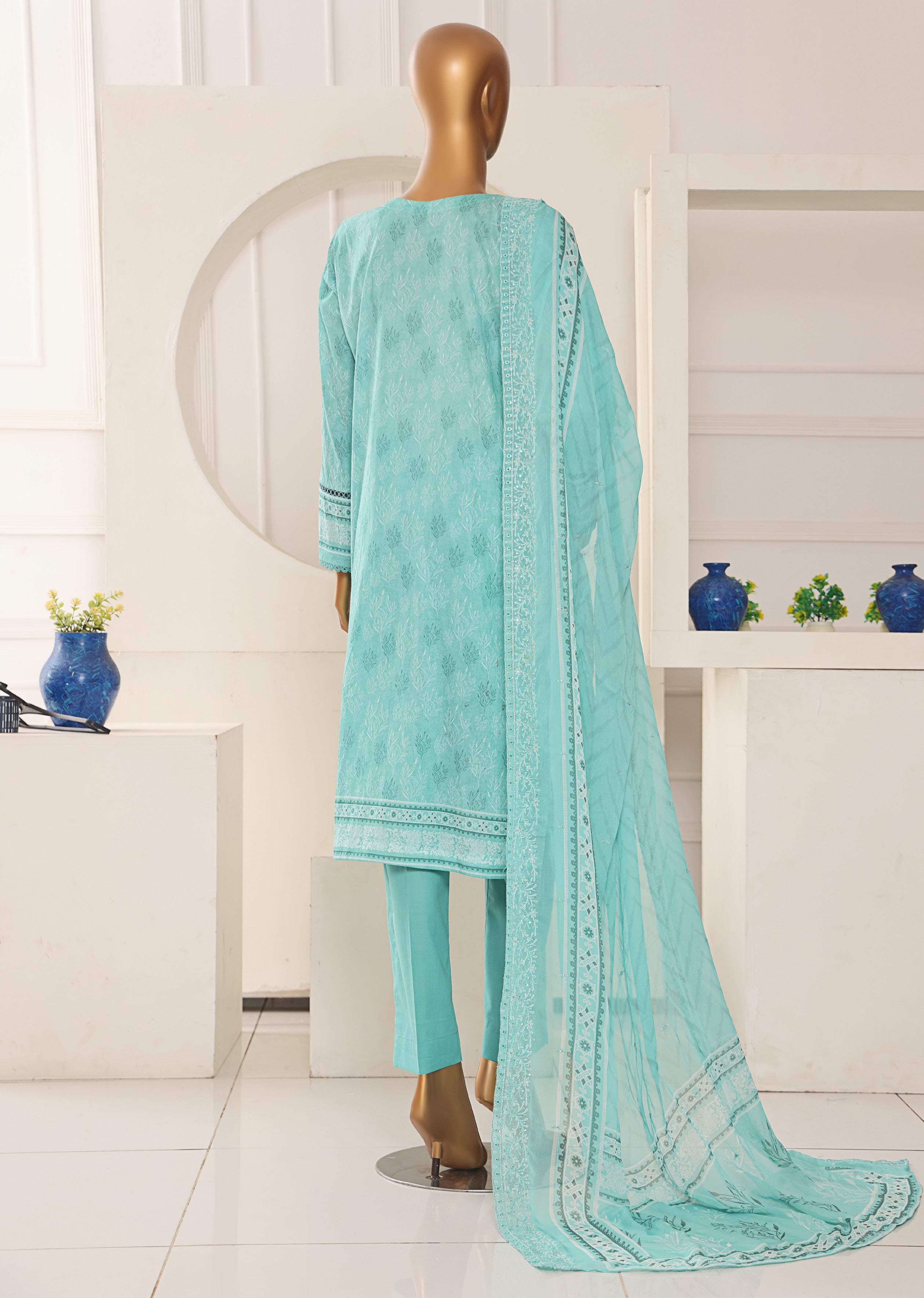 HZ Textile UNSTITCH Premium Embroidered Collection 2025 D-01
