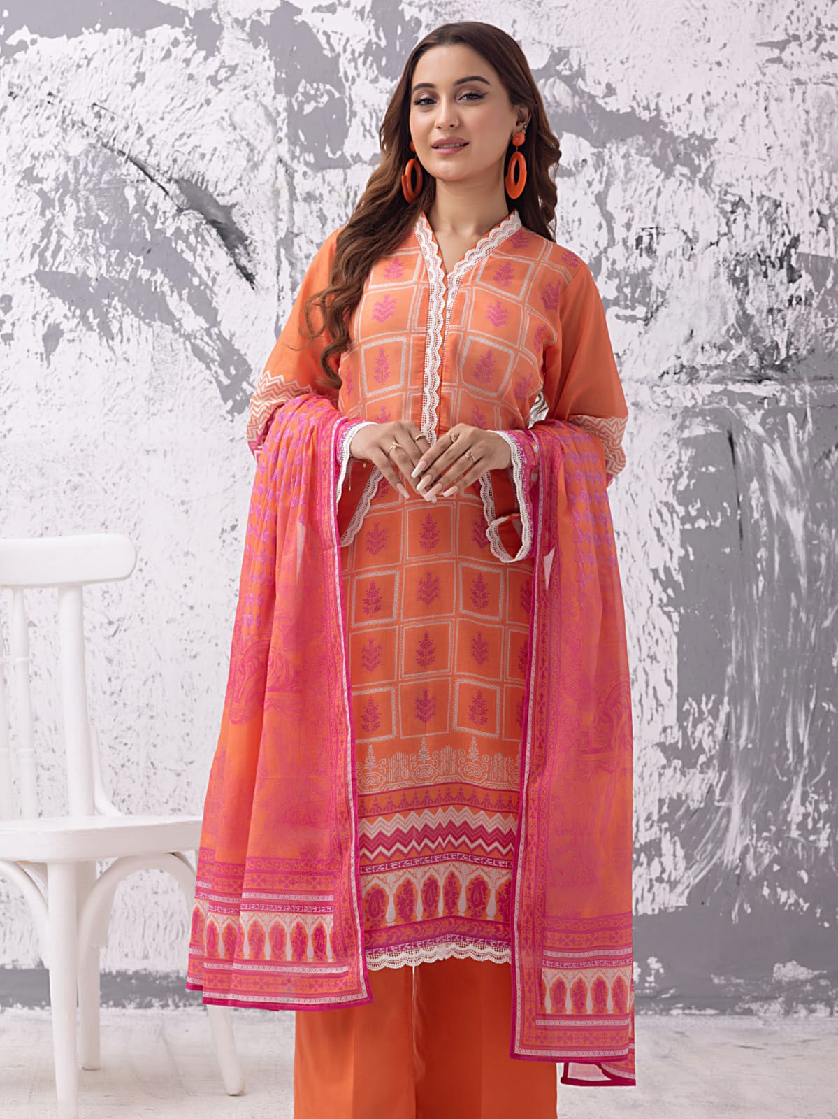 Gul Ahmed Unstitched Printed Lawn 3pcs Suite D-07