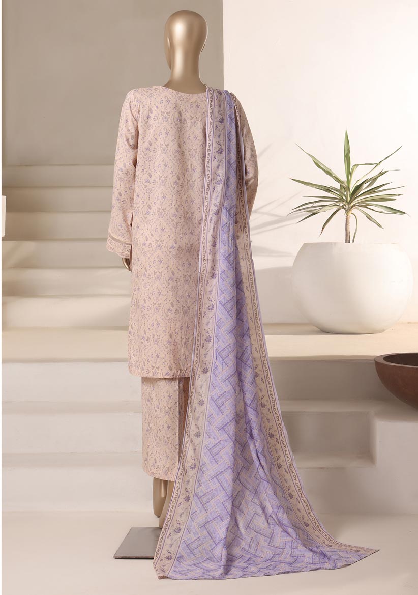 HZ Textile Ready to Wear Rozaana Cambric Printed 3PC Collection 2025 D-02