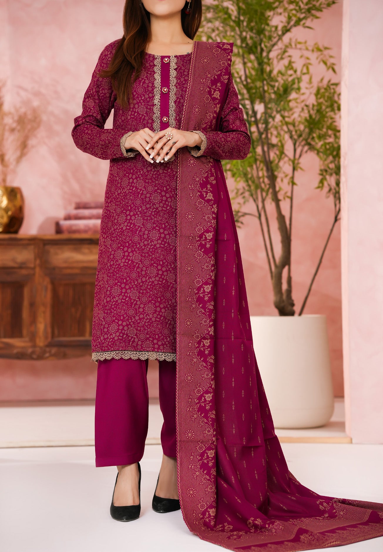 VS TEXTILES PASHMINA WINTER PRINTED 3PIECE UNSTITCHED COLLECTION 2025 D-07