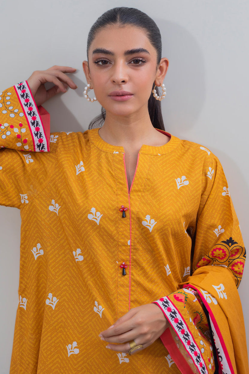 Unstitched Digital Printed 3pcs Cambric Collection by Zellbury D-01