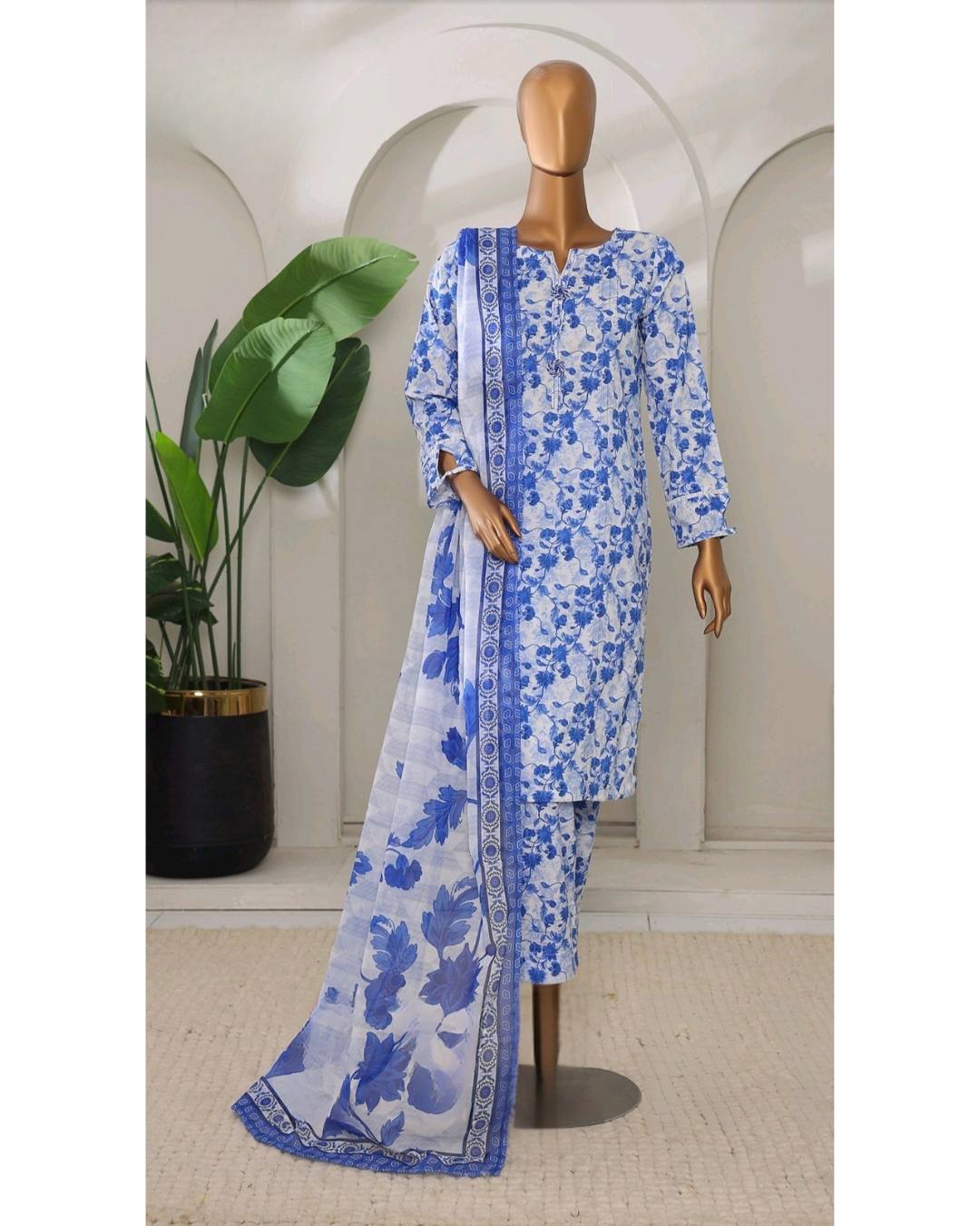 Sumi Textile RTW INTERMIX Cambric Printed 3PC Collection 2025 D-01