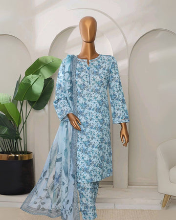 Sumi Textile RTW INTERMIX Cambric Printed 3PC Collection 2025 D-04