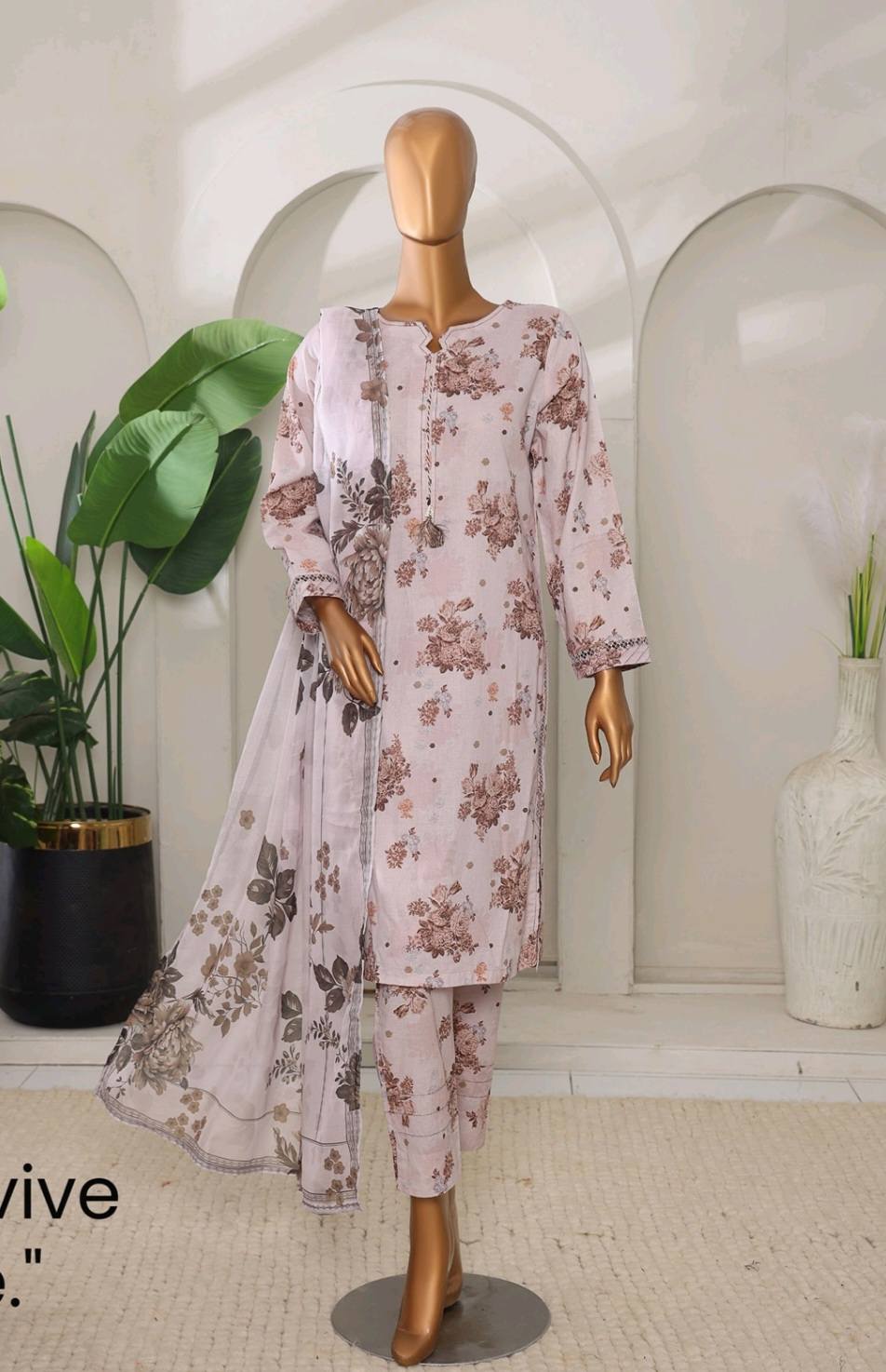 Sumi Textile RTW INTERMIX Cambric Printed 3PC Collection 2025 D-03