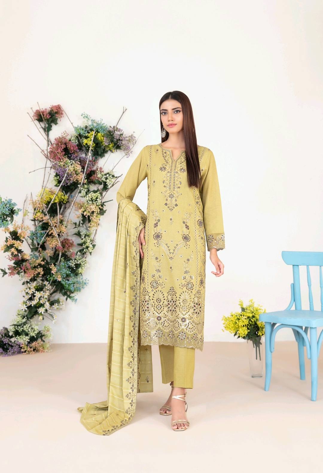 Shahid Tawakkal Embroidered Karrandi - Cutwork Embroidered Shawl Dupatta Collection 2025  D-03