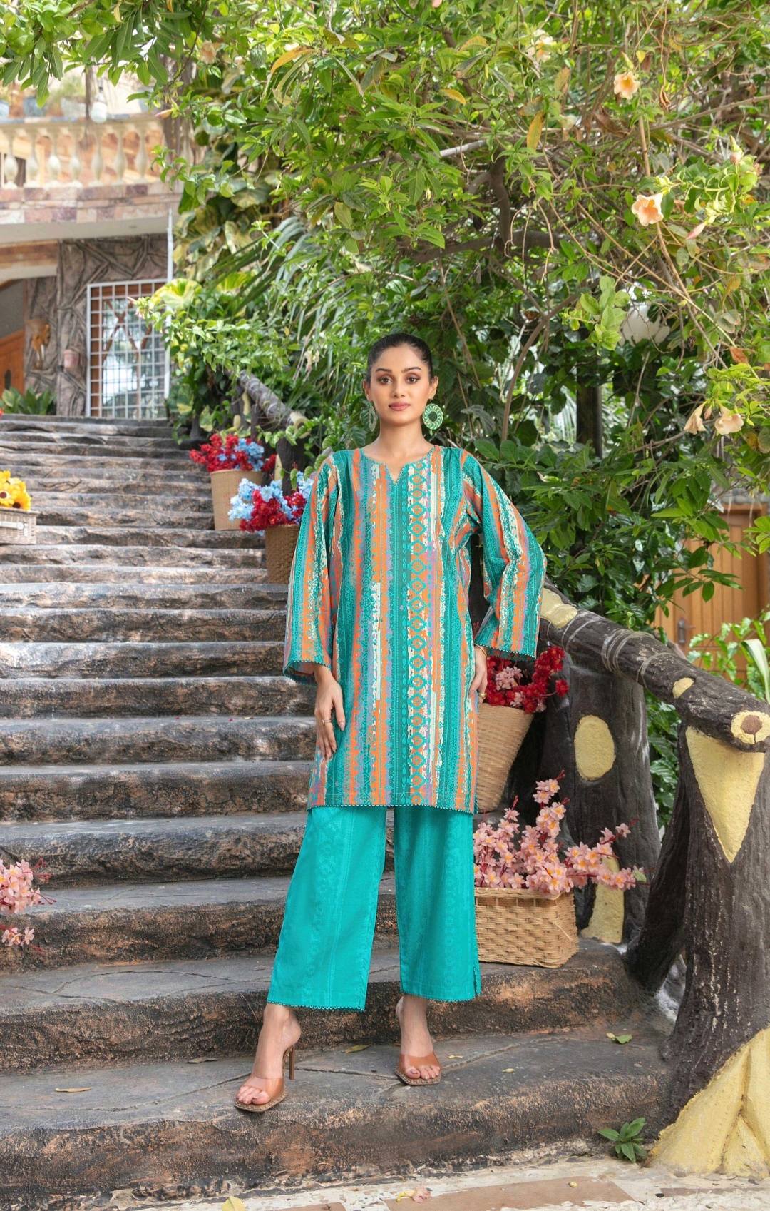 Shahid Tawakkal Stitched Digital Printed Cotton 2 pcs Collection 2025 D-01