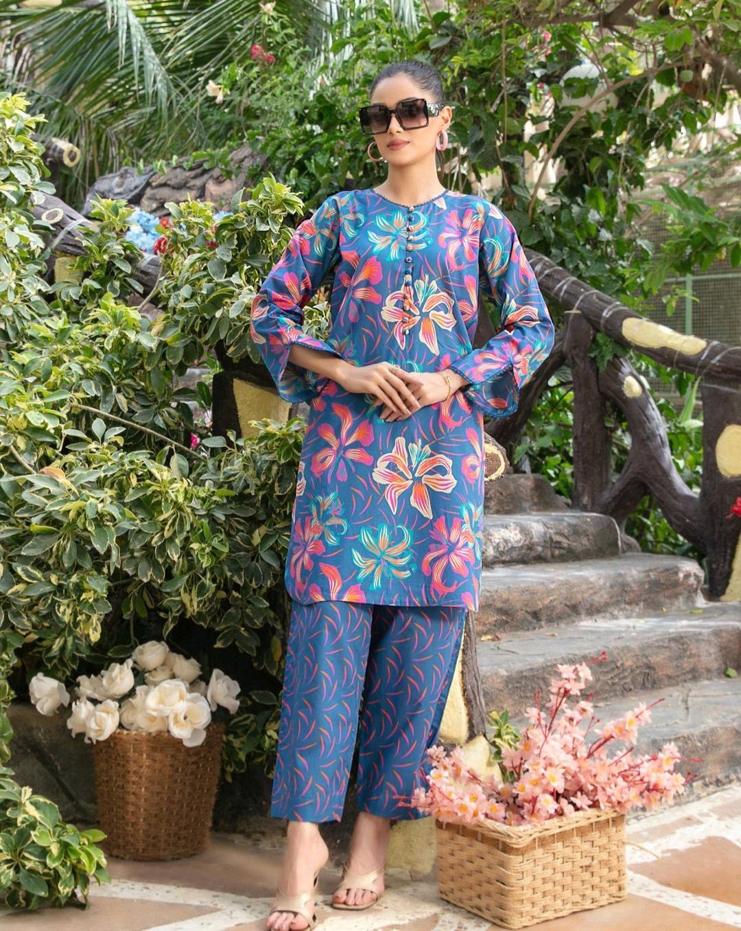 Shahid Tawakkal Stitched Digital Printed Cotton 2 pcs Collection 2025 D-09