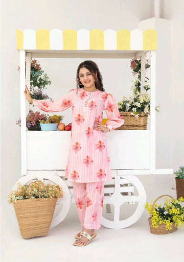 Shahid Tawakkal New Swiss Digital Printed Stitched 2pc Kids Collection 2025 D-07