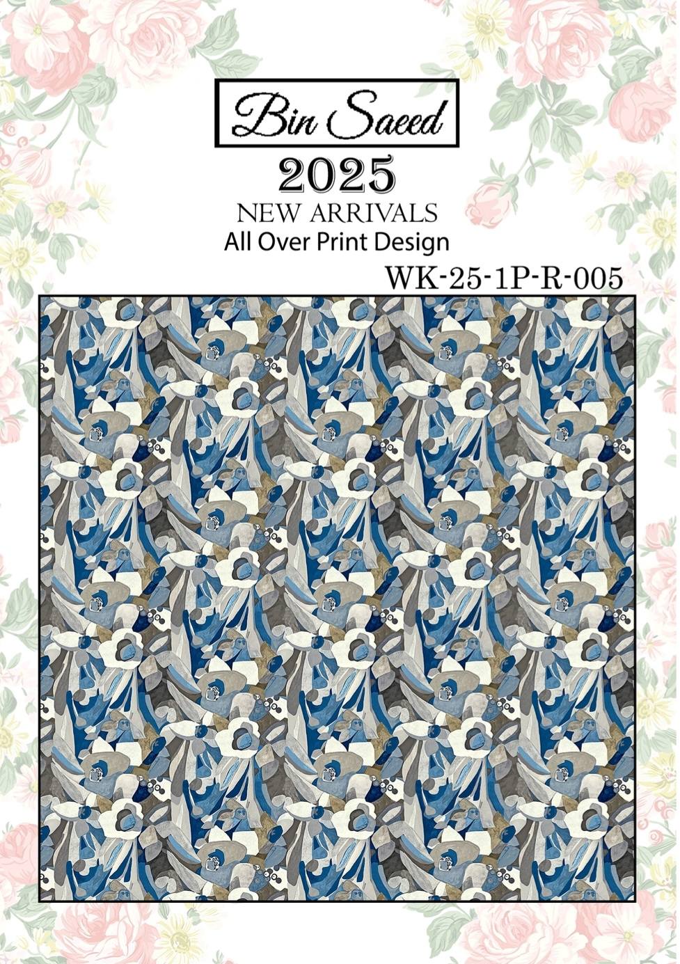 Bin saeed Luxury Digital Mid Summer All Over 2Piece Shirt & Shalwar UnStitched Collection 2025 D-05