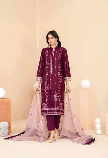 Shahid Tawakkal Embroidered Boti Broshia Staple - Embroidered Fancy Khaddi Dupatta Collection 2025 D-09