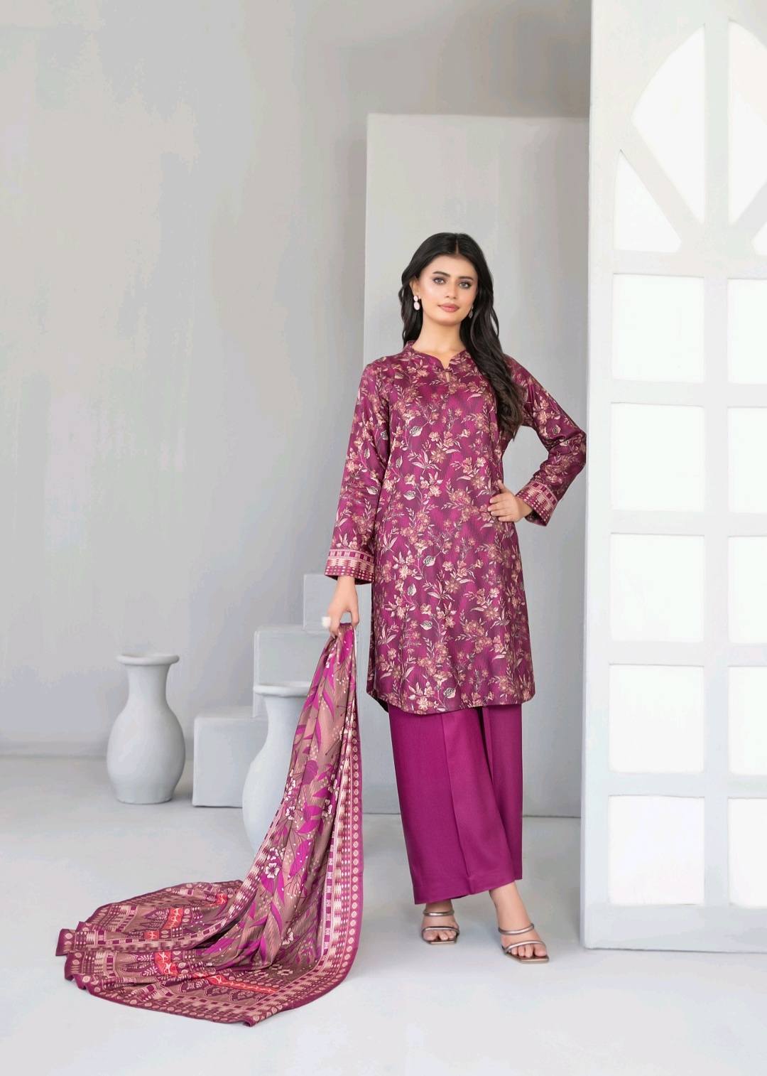 Shahid Tawakkal DILNUR — Unstitched 3Piece Collection Unveil sophistication with Twill fabric Collection 2025 D-04