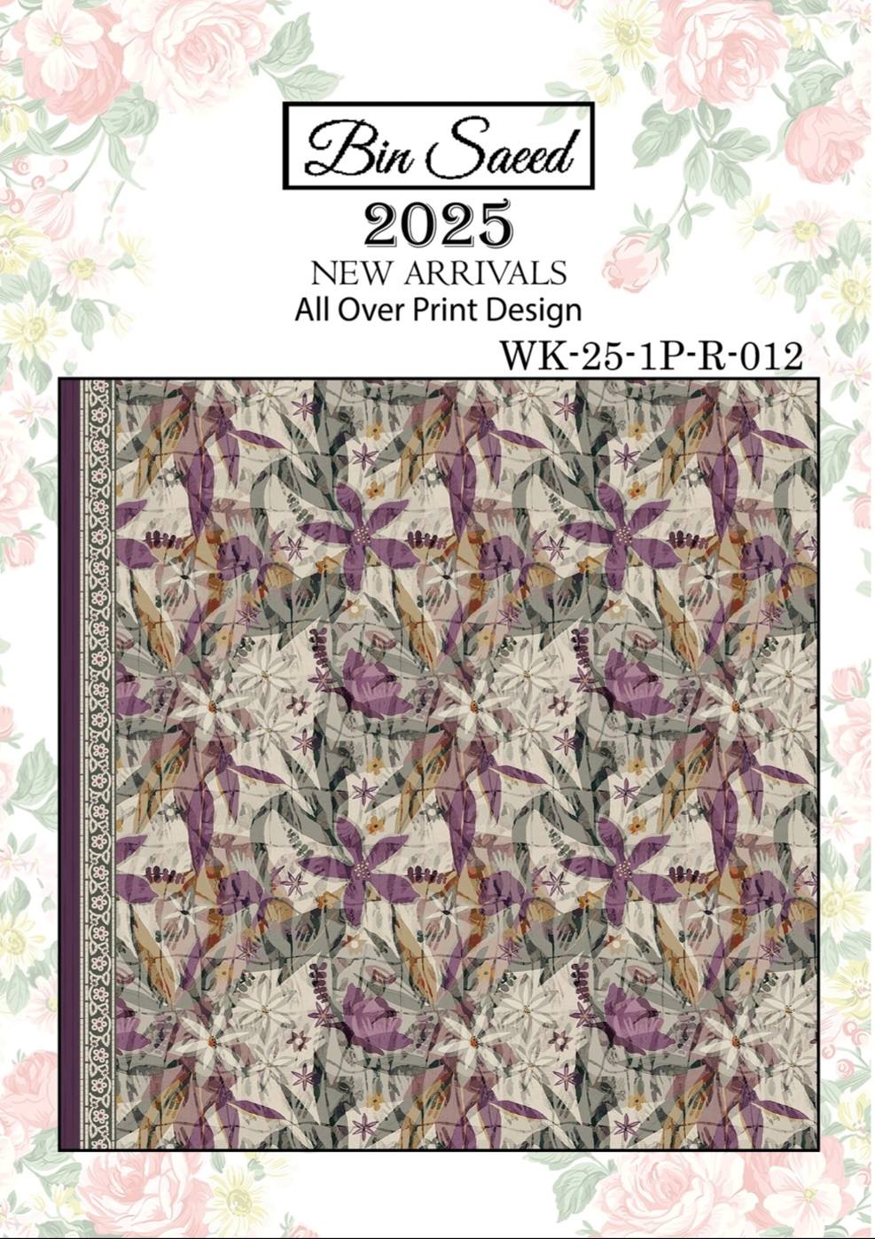 Bin saeed Luxury Digital Mid Summer All Over 2Piece Shirt & Shalwar UnStitched Collection 2025 D-12