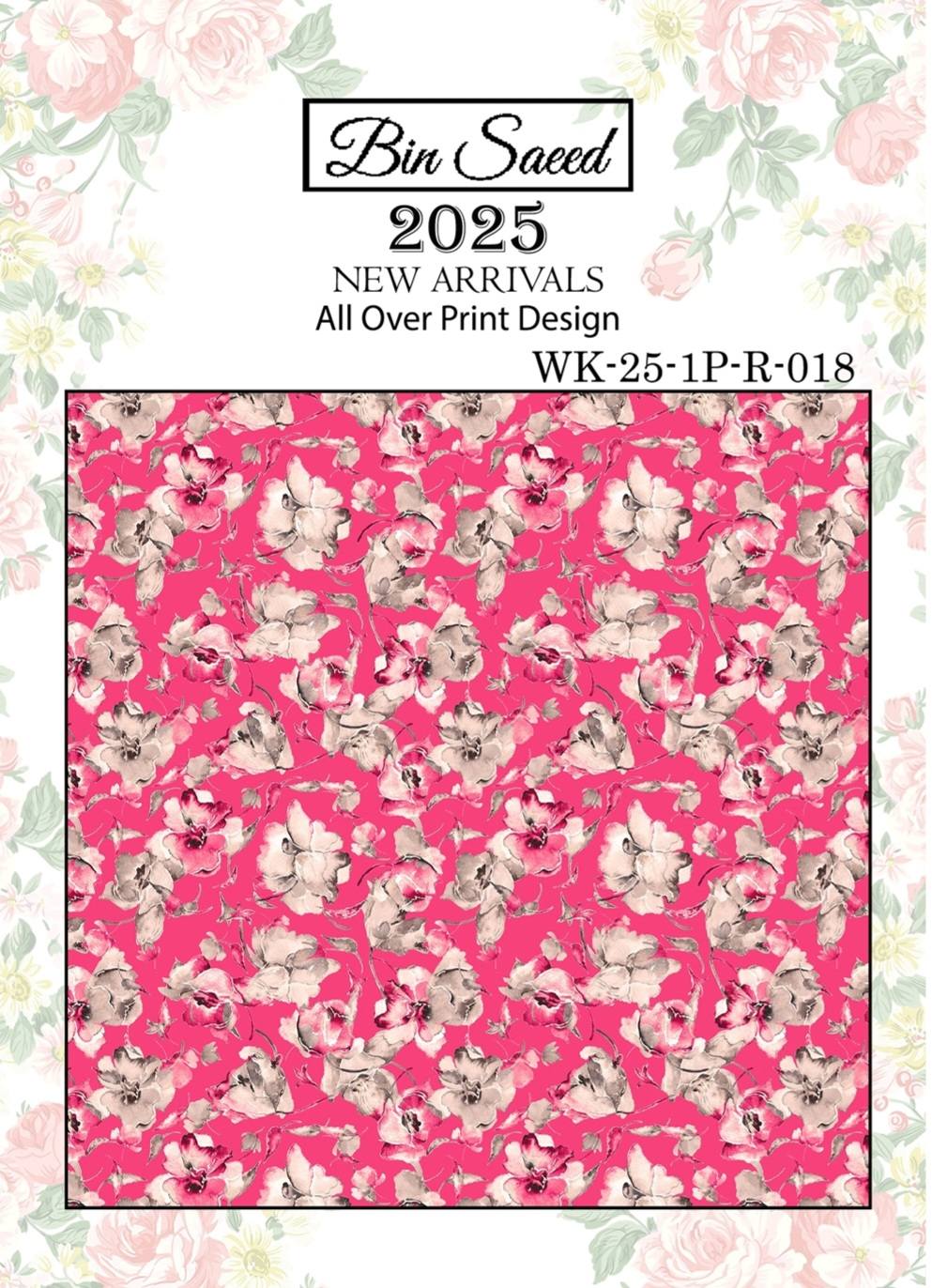 Bin saeed Luxury Digital Mid Summer All Over 2Piece Shirt & Shalwar UnStitched Collection 2025 D-18