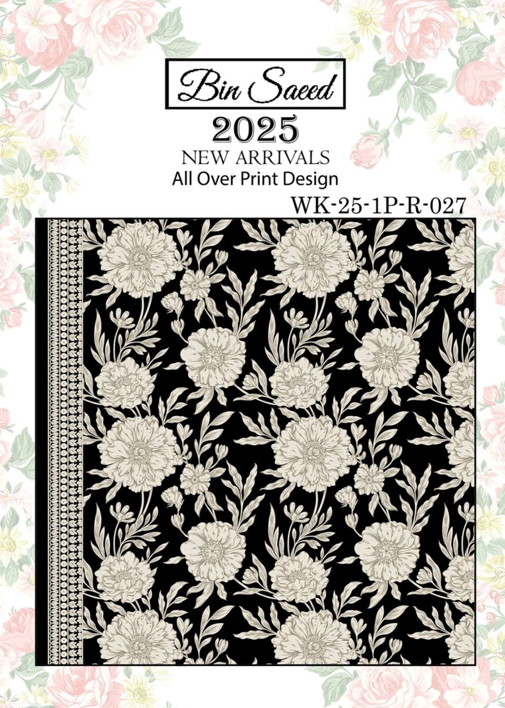 Bin saeed Luxury Digital Mid Summer All Over 2Piece Shirt & Shalwar UnStitched Collection 2025 D-27