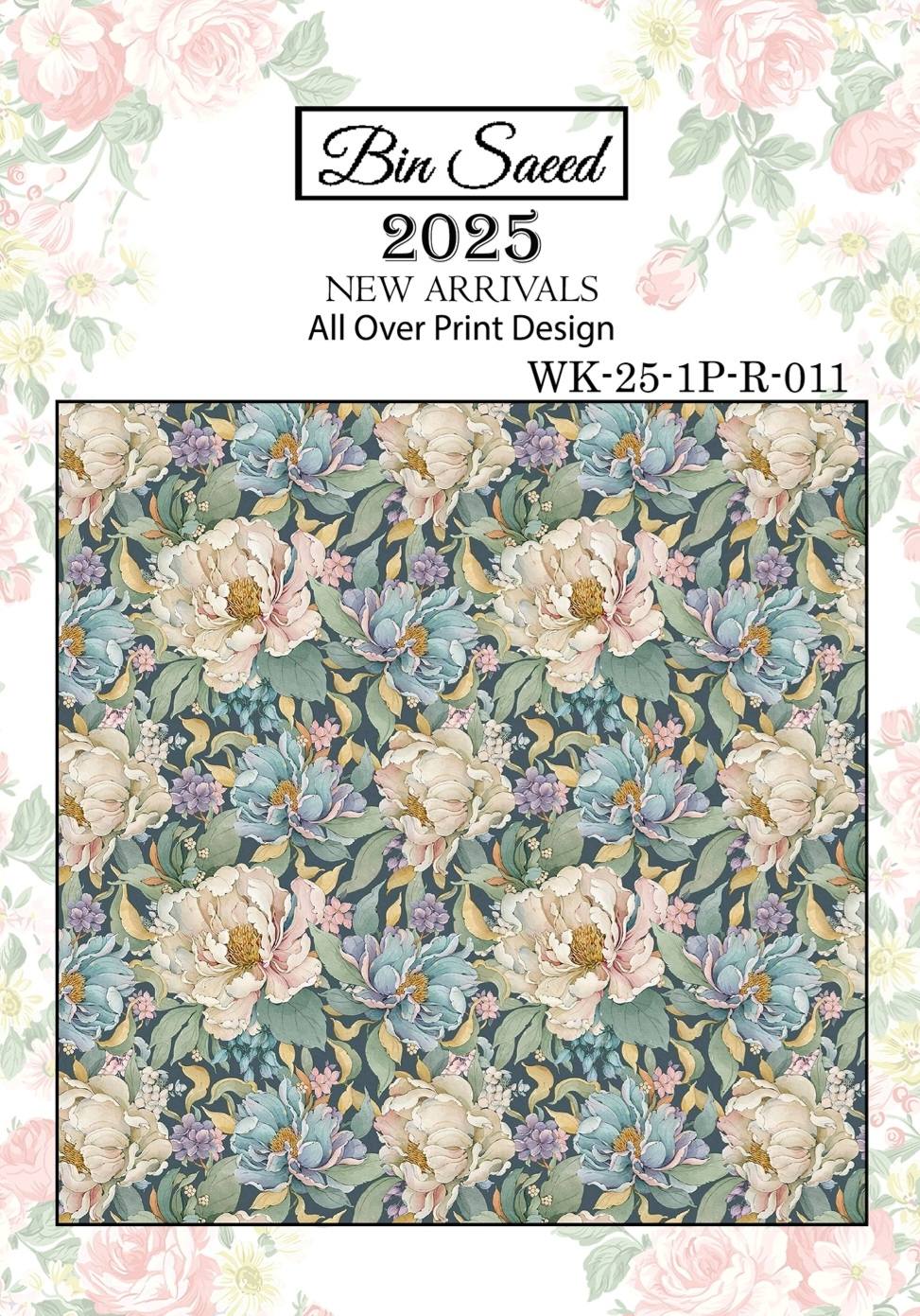 Bin saeed Luxury Digital Mid Summer All Over 2Piece Shirt & Shalwar UnStitched Collection 2025 D-11