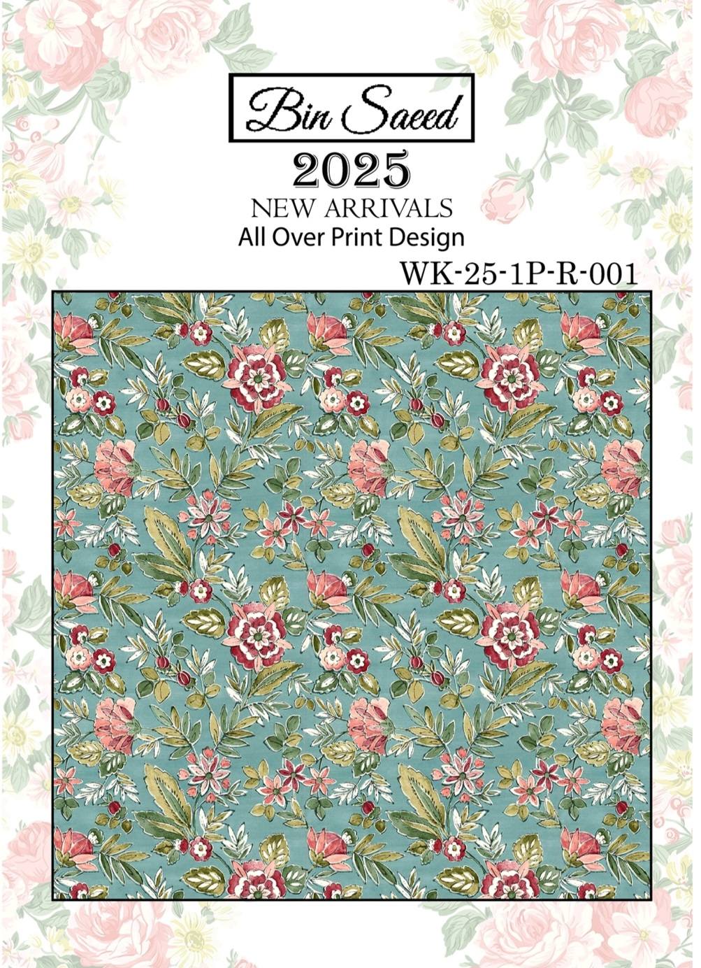 Bin saeed Luxury Digital Mid Summer All Over 2Piece Shirt & Shalwar UnStitched Collection 2025 D-01