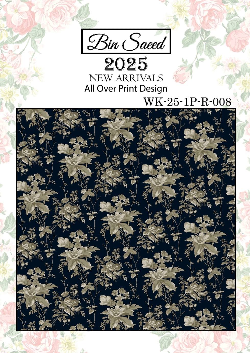 Bin saeed Luxury Digital Mid Summer All Over 2Piece Shirt & Shalwar UnStitched Collection 2025 D-08