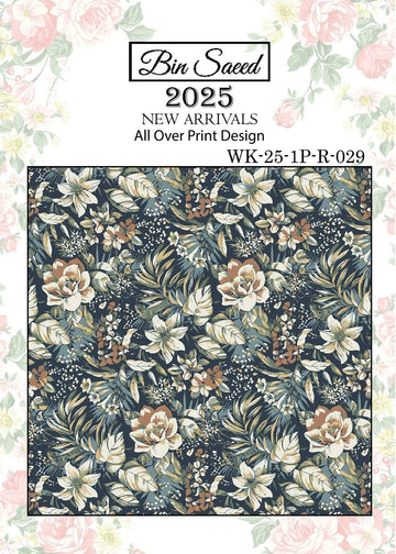 Bin saeed Luxury Digital Mid Summer All Over 2Piece Shirt & Shalwar UnStitched Collection 2025 D-29