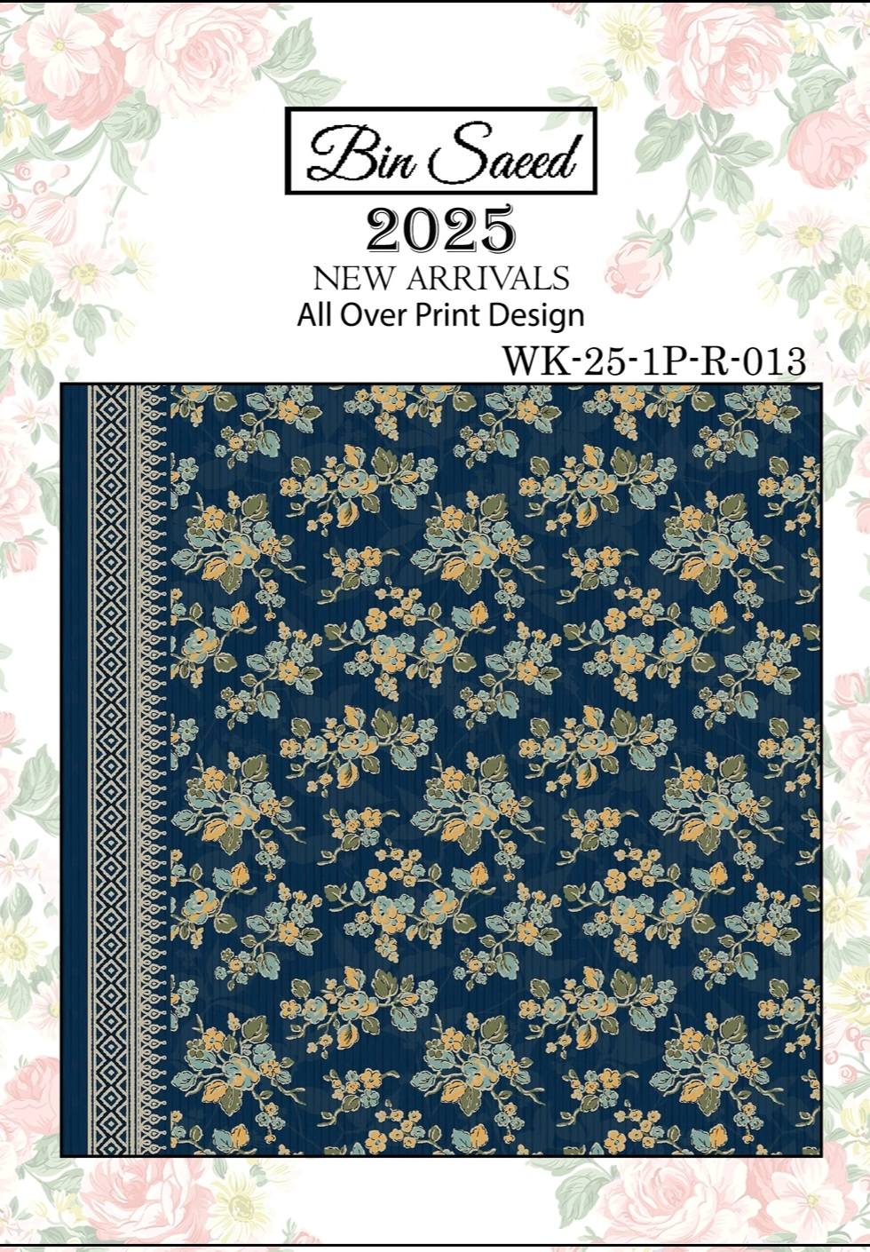 Bin saeed Luxury Digital Mid Summer All Over 2Piece Shirt & Shalwar UnStitched Collection 2025 D-13