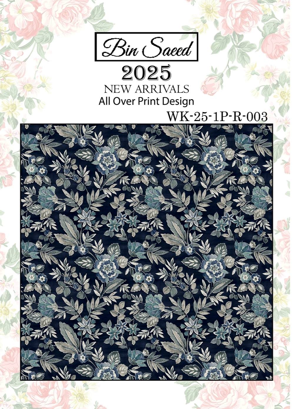 Bin saeed Luxury Digital Mid Summer All Over 2Piece Shirt & Shalwar UnStitched Collection 2025 D-03