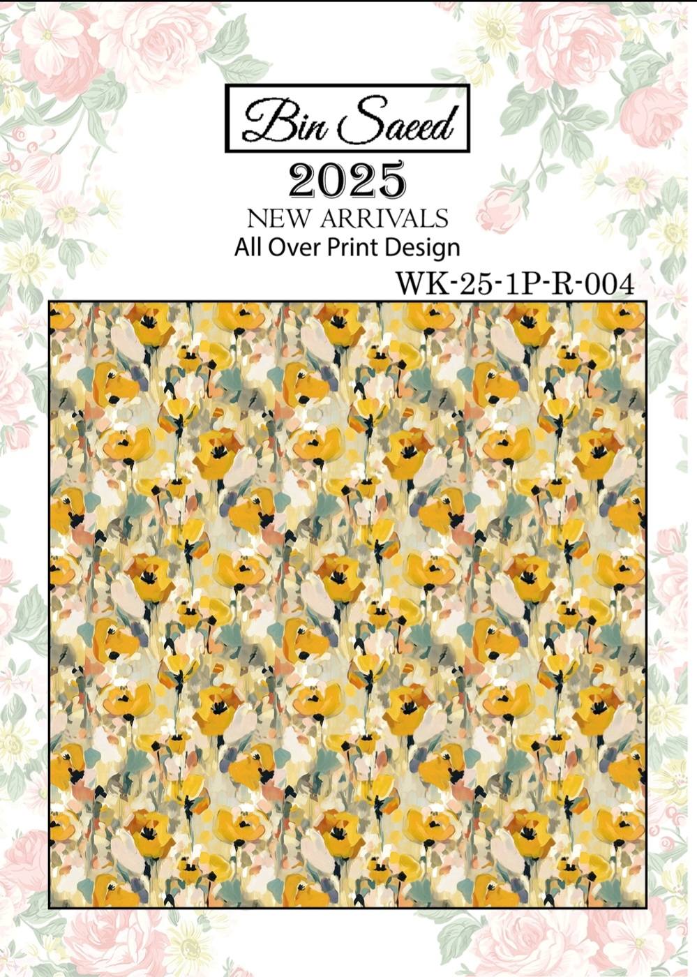 Bin saeed Luxury Digital Mid Summer All Over 2Piece Shirt & Shalwar UnStitched Collection 2025 D-04