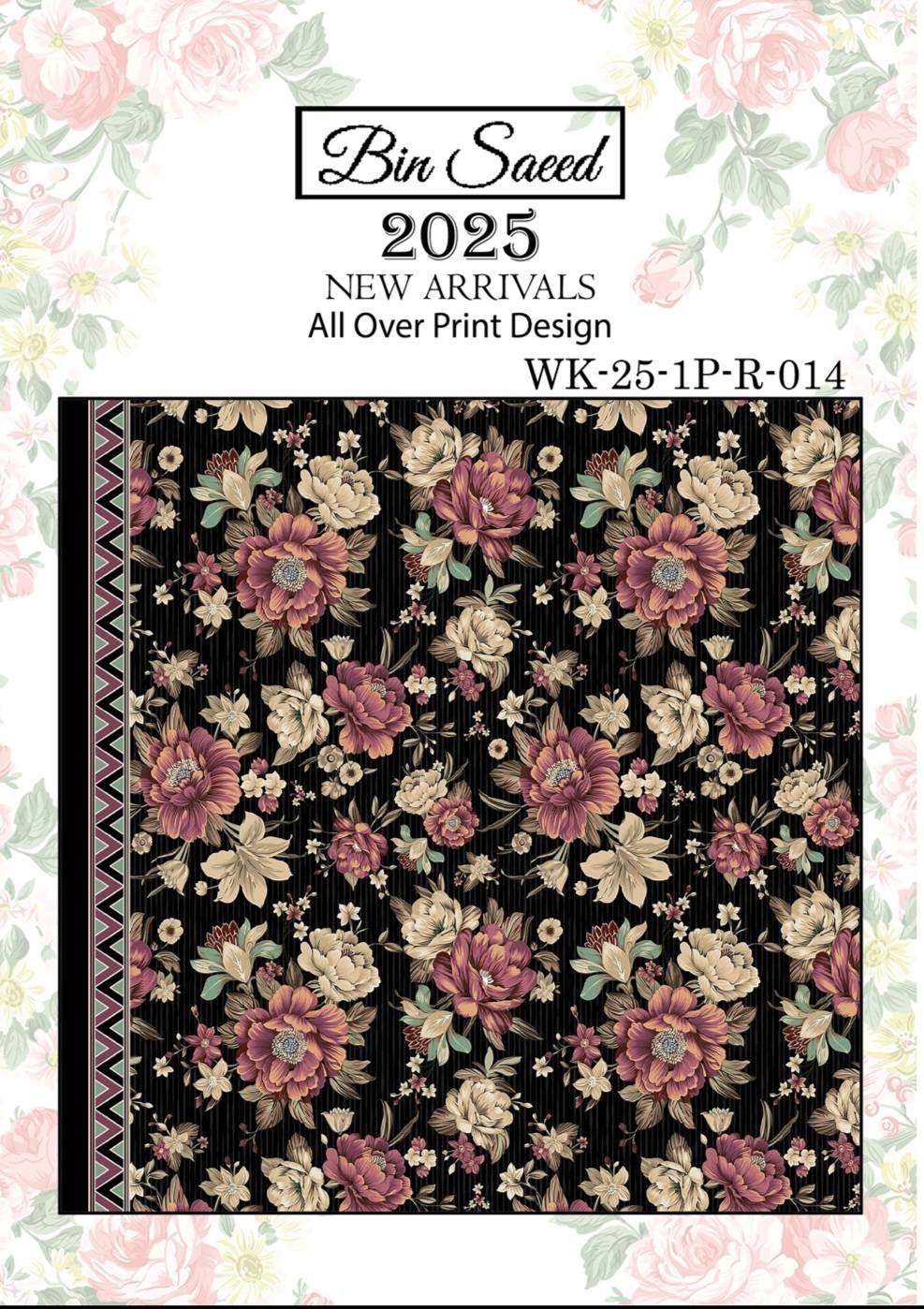 Bin saeed Luxury Digital Mid Summer All Over 2Piece Shirt & Shalwar UnStitched Collection 2025 D-14