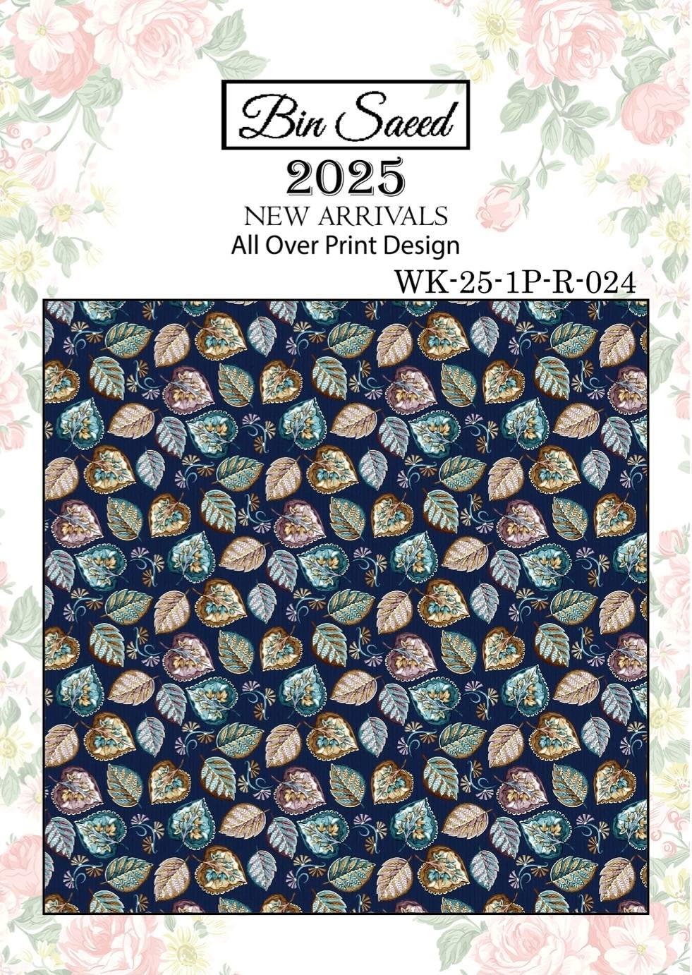 Bin saeed Luxury Digital Mid Summer All Over 2Piece Shirt & Shalwar UnStitched Collection 2025 D-24