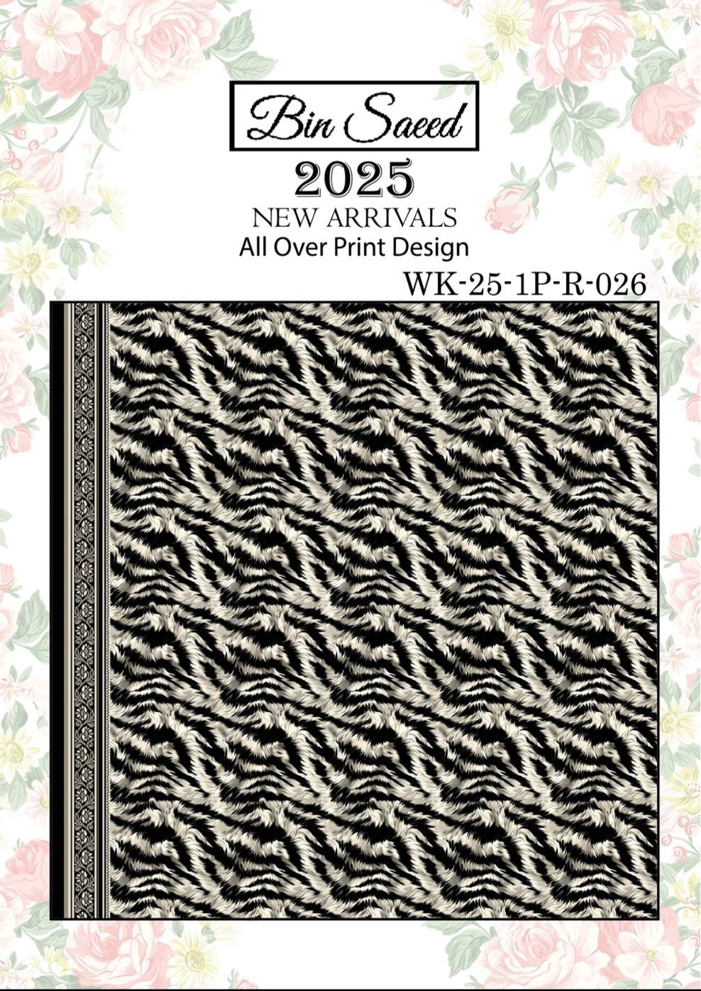 Bin saeed Luxury Digital Mid Summer All Over 2Piece Shirt & Shalwar UnStitched Collection 2025 D-26