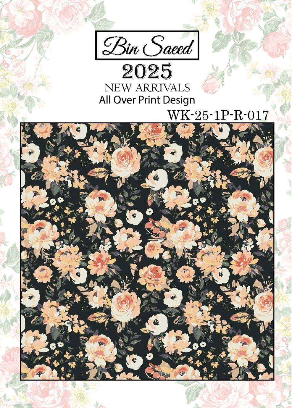 Bin saeed Luxury Digital Mid Summer All Over 2Piece Shirt & Shalwar UnStitched Collection 2025 D-17