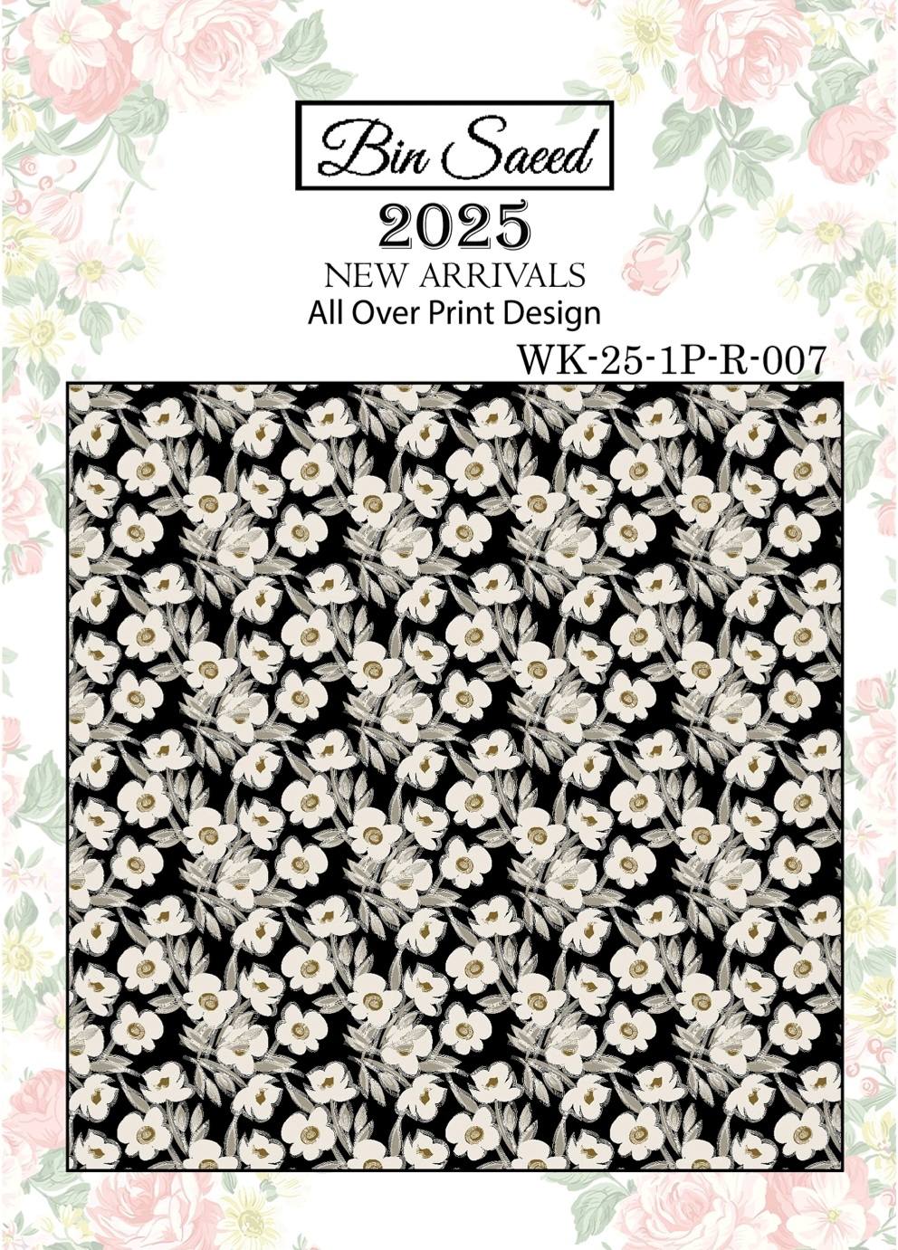 Bin saeed Luxury Digital Mid Summer All Over 2Piece Shirt & Shalwar UnStitched Collection 2025 D-07