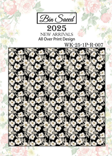 Bin saeed Luxury Digital Mid Summer All Over 2Piece Shirt & Shalwar UnStitched Collection 2025 D-07