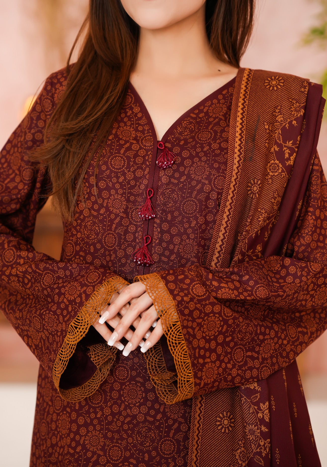 VS TEXTILES PASHMINA WINTER PRINTED 3PIECE UNSTITCHED COLLECTION 2025 D-09