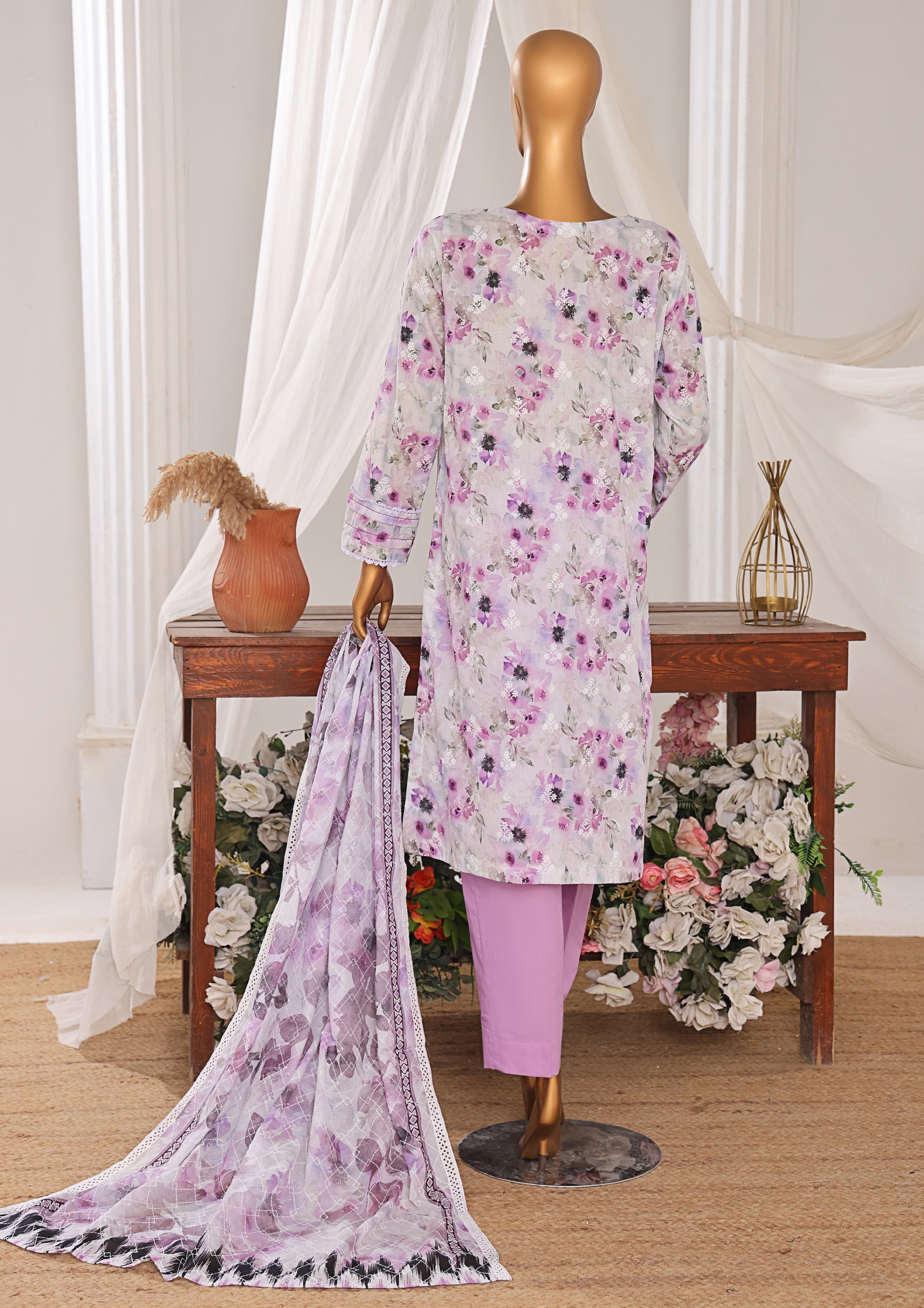 HZ Textile Unstitch Dhagakari Embroidered Collection 2025 D-01