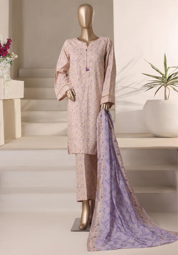 HZ Textile Ready to Wear Rozaana Cambric Printed 3PC Collection 2025 D-02