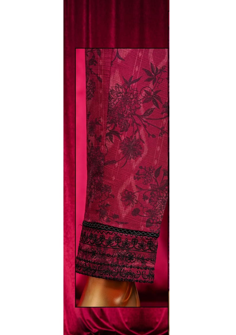 HZ Textile stitched Blooming Winter Khaddar 2Piece Co-ords Stitched Collection 2025 D-03