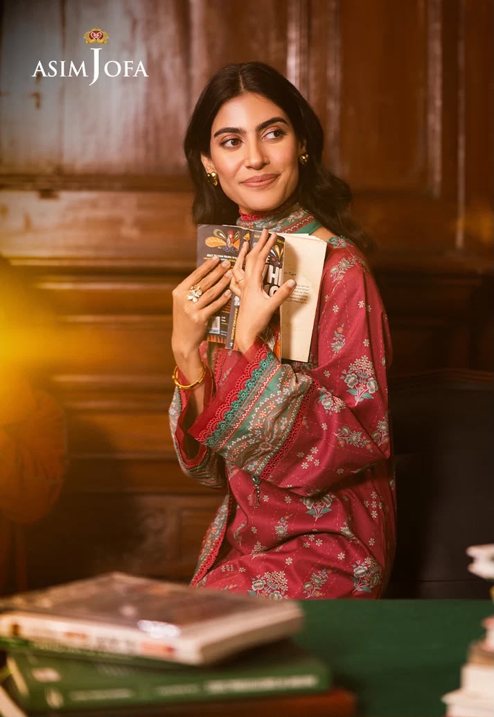 Unstitched by Asim Jofa 3 Pcs Digital Printed Lawn Shirt Collection 2026 D-01