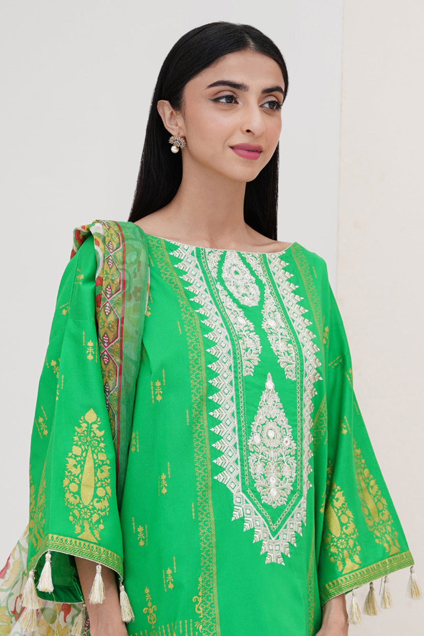 PASTE PRINT EMBROIDERED 3pcs Unstitched by Zellbury Collection