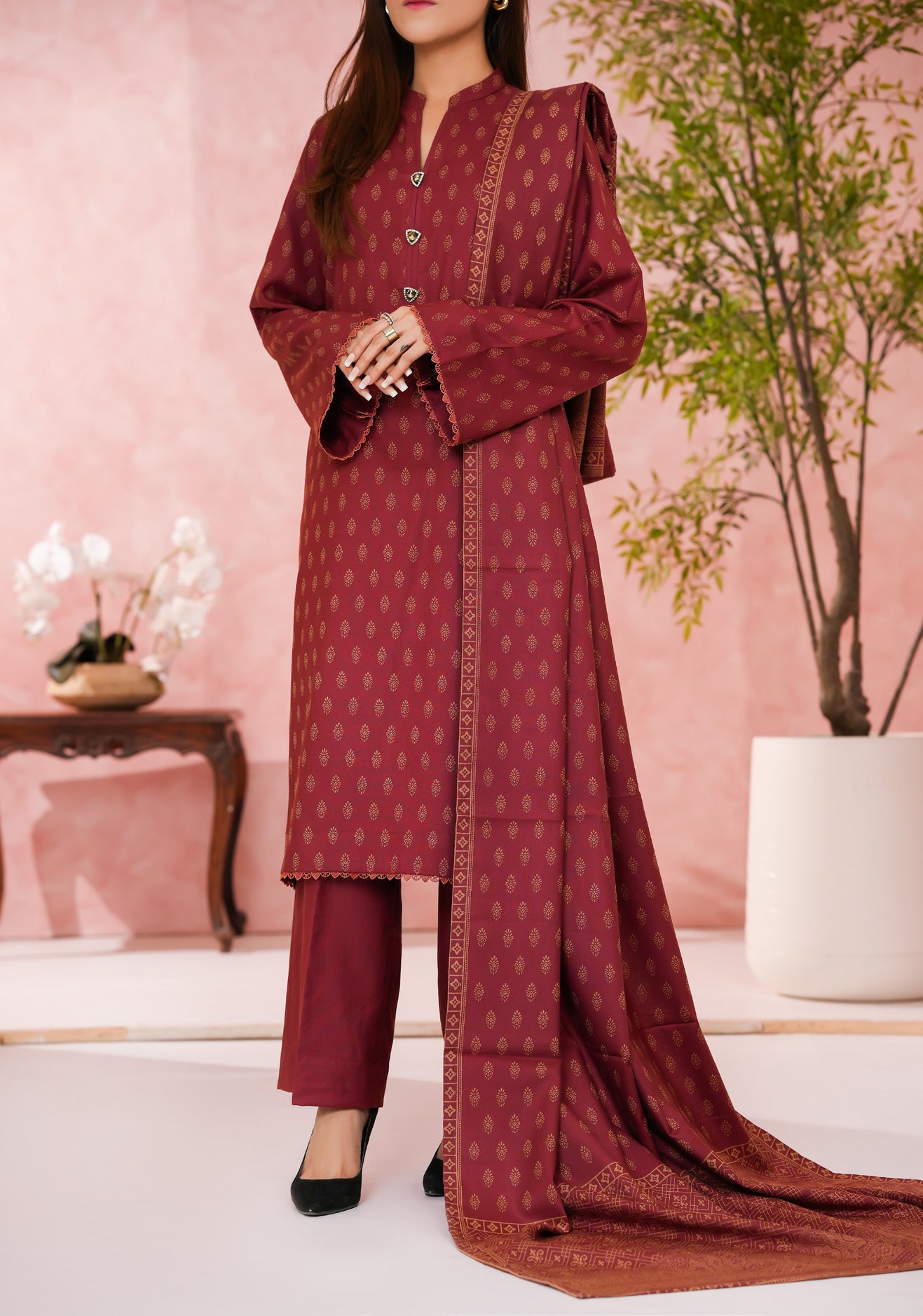 VS TEXTILES PASHMINA WINTER PRINTED 3PIECE UNSTITCHED COLLECTION 2025 D-11