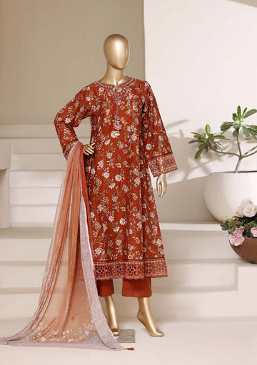 Sadabahar luxury Peplum Embroidery lawn 3piece stitched collection D-03