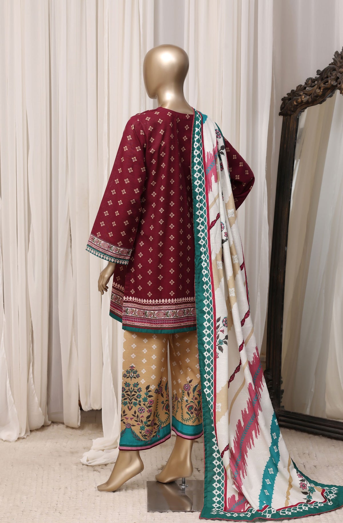 Sadabahar Luxury Khaddar Printed 3piece  stitched Vol-03 2026 D-02