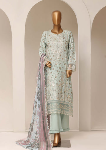 Sadabahar Luxury Lawn Festive Signature Heavy Embroidered With Digital Chiffon Embroidered Dupatta 3 Piece stitched Ready To Wear Collection 2026 D-02
