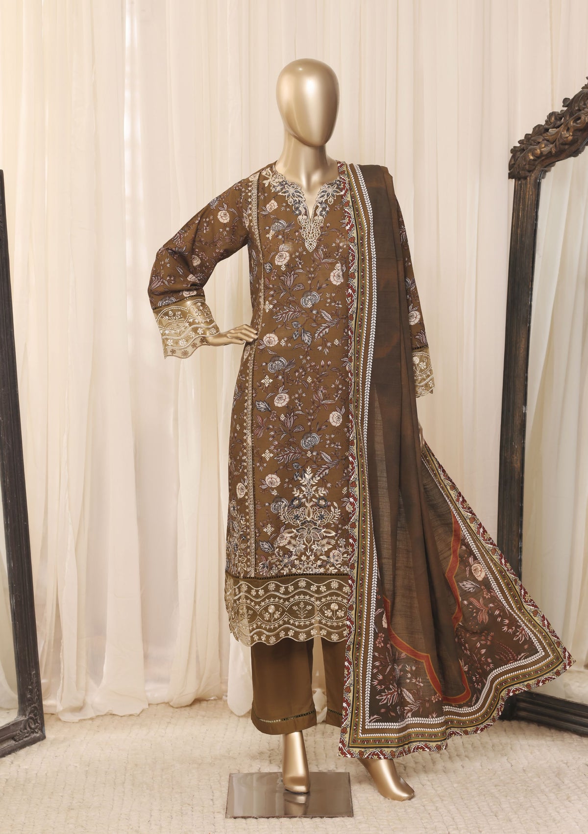 Sadabahar Luxury Khaddar Printed 3piece  stitched Vol-05 Collection 2026 D-02