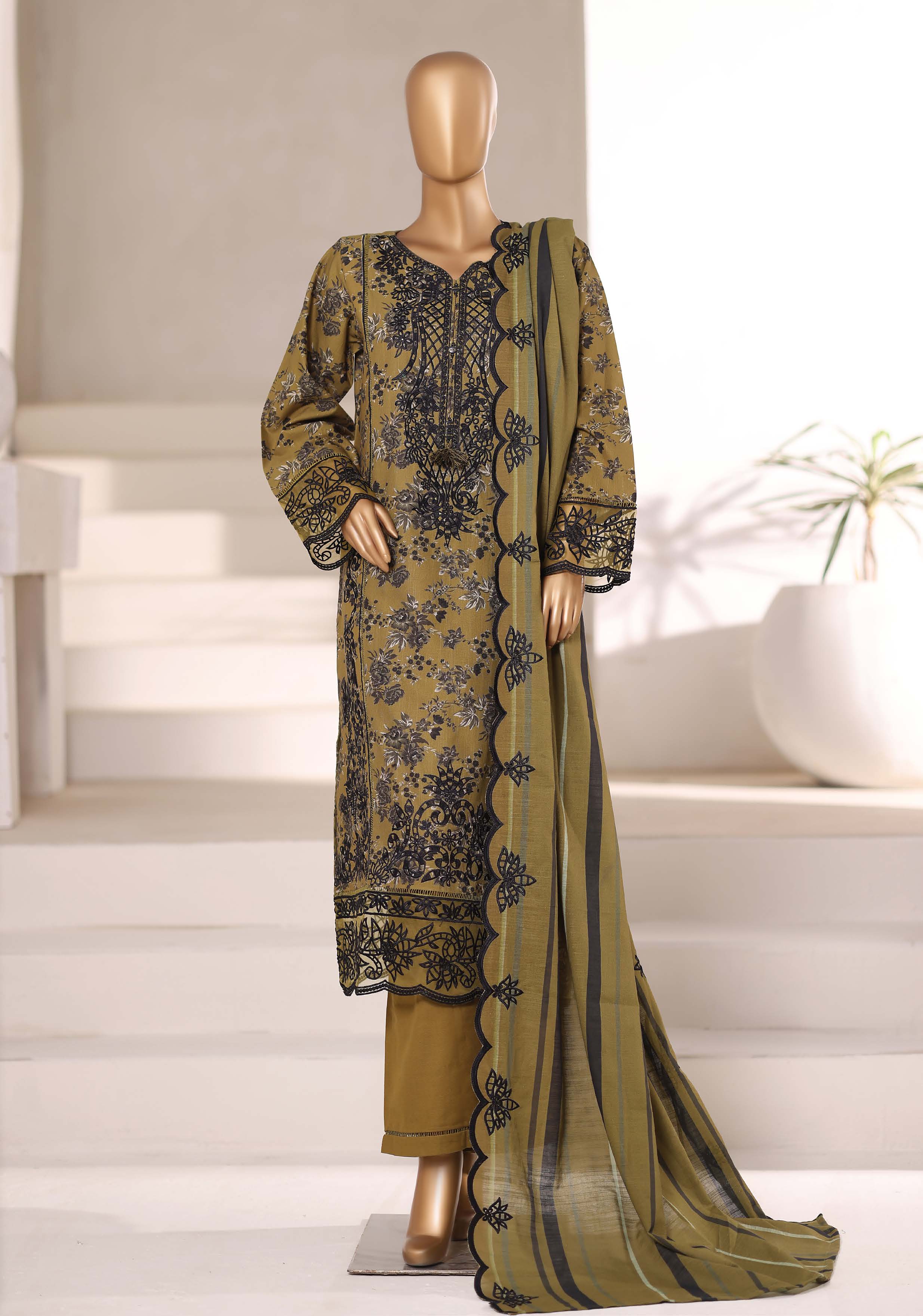 SADABAHAR RTW SIGNATURE KHADDAR EMBROIDERED 3PIECE COLLECTION 2025 SSKE -1104