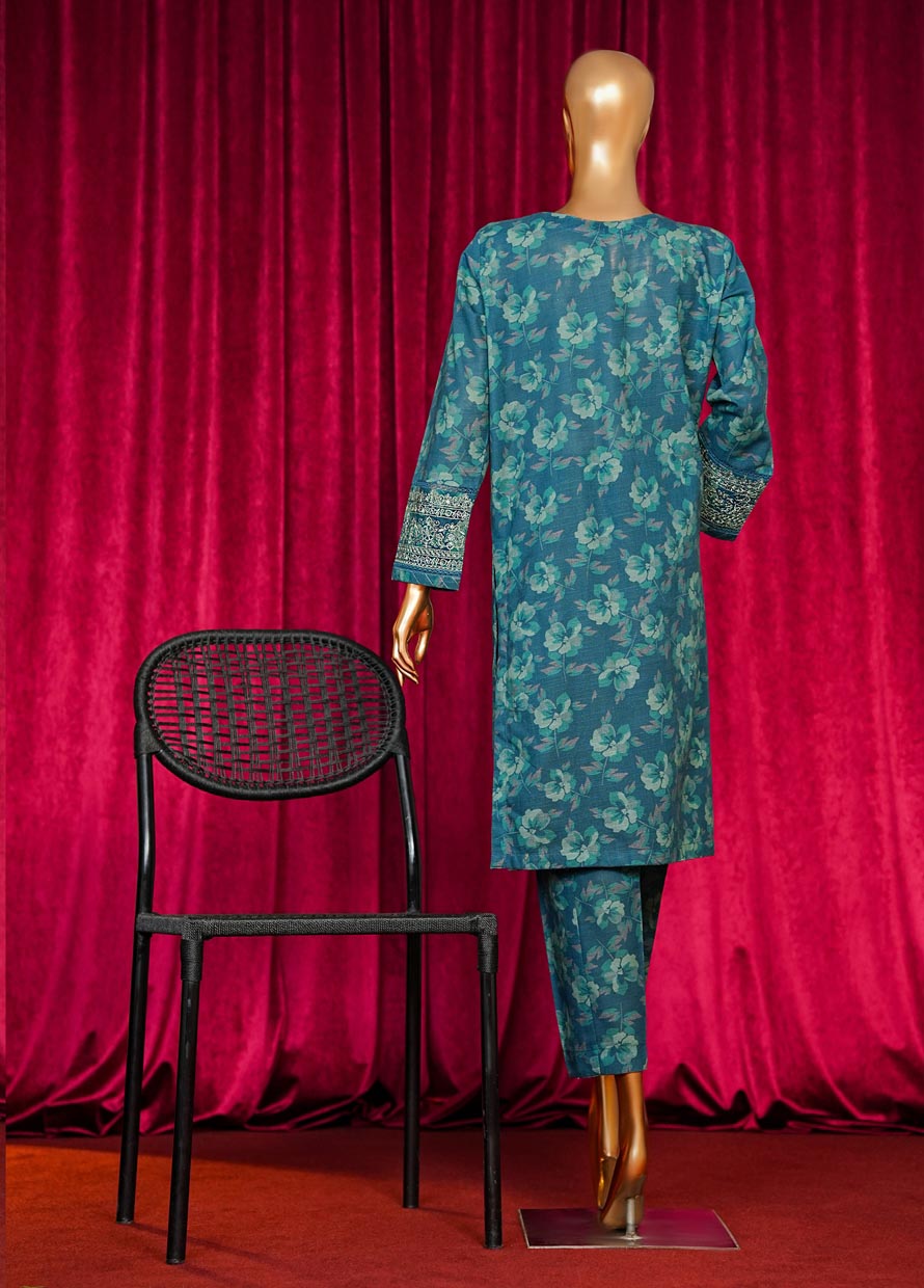 HZ Textile stitched Blooming Winter Khaddar 2Piece Co-ords Stitched Collection 2025 D-04