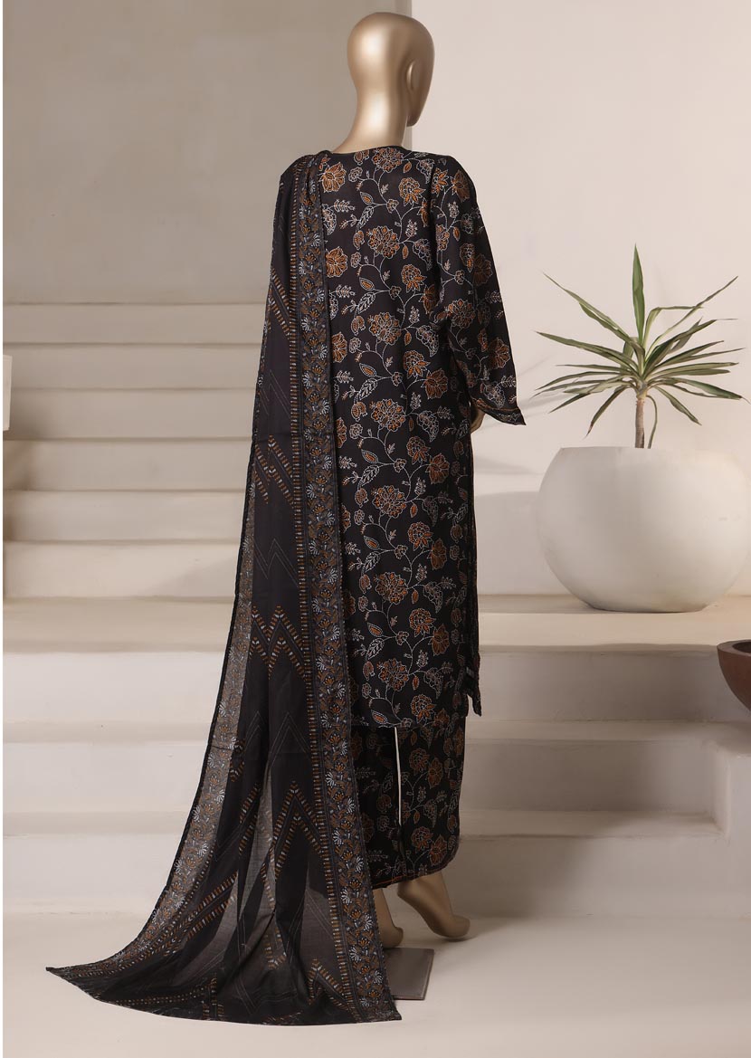 HZ Textile Ready to Wear Rozaana Cambric Printed 3PC Collection 2025 D-03