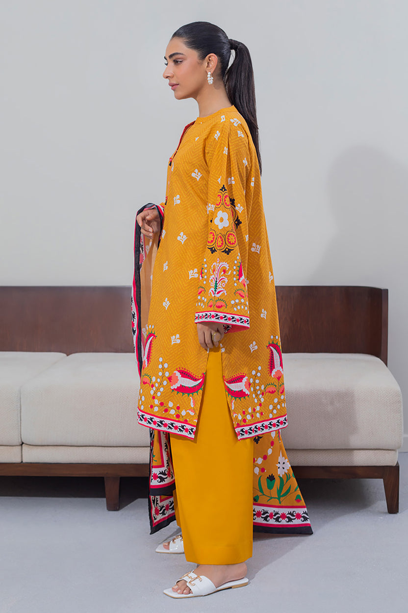 Unstitched Digital Printed 3pcs Cambric Collection by Zellbury D-01