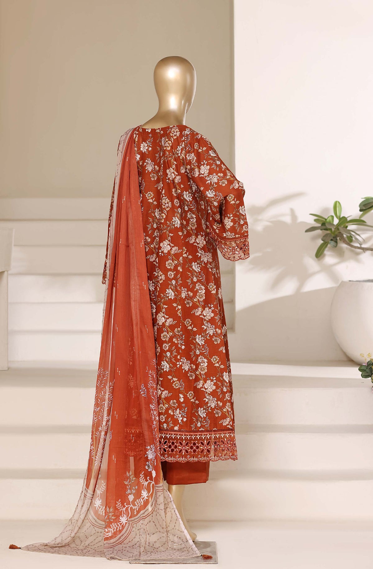 Sadabahar luxury Peplum Embroidery lawn 3piece stitched collection D-03